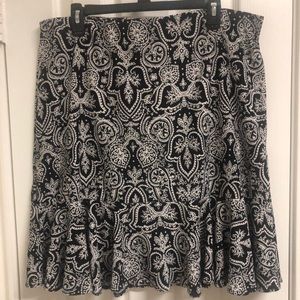 Chaps Print Flounce Skirt